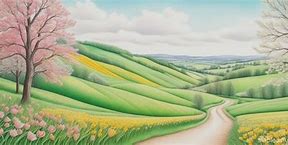 Image result for Spring Landscape Art