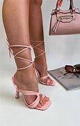 Image result for Baby Pink Lace Up Heels