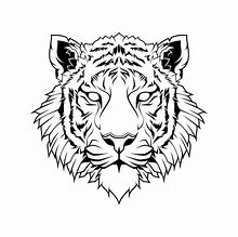 Image result for Cute Tiger Line Art