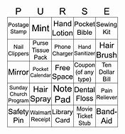 Image result for Purse Bingo Cards Free