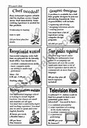 Image result for Newspaper Job Ad Template