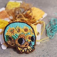 Image result for Embroidered Skull Patches