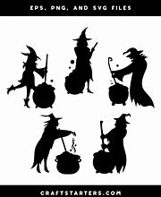 Image result for Witch Cauldron and Cat Silhouette