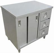 Image result for Stainless Steel Work Tables with Drawers