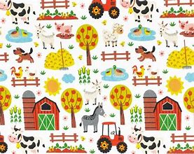 Image result for Farm Animal Cotton Fabric