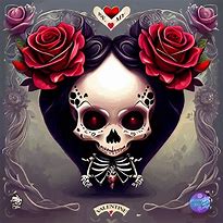 Image result for Skeleton Skull for Valentine