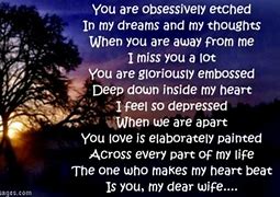 Image result for Miss You Poems for Wife