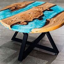 Image result for Blue Epoxy and Table Top