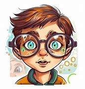 Image result for Ai Cartoon Boy with Glasses