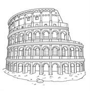 Image result for Colosseum Drawing Outline