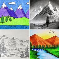 Image result for A Drawing of a Mountain