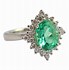 Image result for Emerald Diamond Platinum Ring