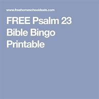 Image result for Psalm 23 Bingo