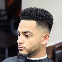 Image result for Curly Fade Haircut Black Men