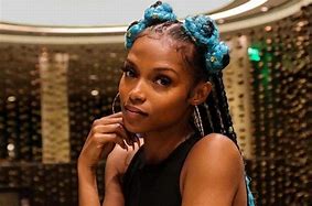 Image result for Bantu Knots with Braid Bangs