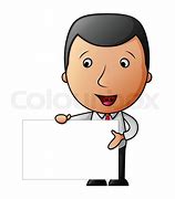 Image result for Cartoon Man Holding Sign