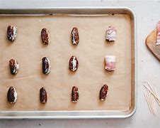 Image result for Bacon Wrapped Dates Plating