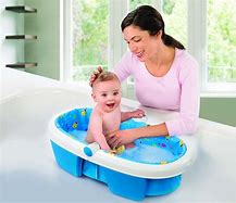 Image result for Newborn Baby Bath