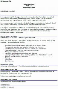 Image result for HR Manager CV Examples