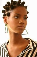 Image result for Bantu Knots with Braid Bangs