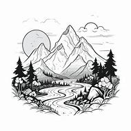 Image result for A Drawing of a Mountain