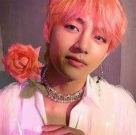 Image result for Tae Hyung Pink Hair