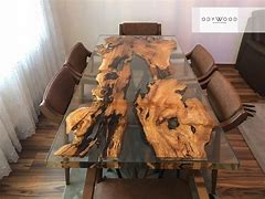 Image result for epoxy resin dining table wood