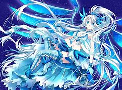 Image result for Blue Hair Magic Anime Girl