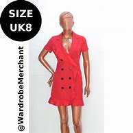 Image result for Red Button Dress