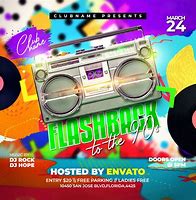 Image result for 80s/90s Party Flyer