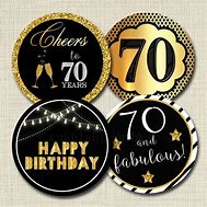 Image result for 70th Birthday Cupcake Toppers