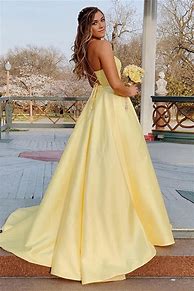 Image result for Pale Yellow Prom Dresses