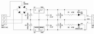 Image result for 5V Power Supply Schematic