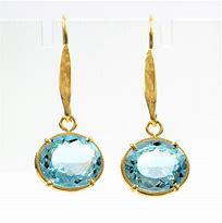 Image result for Blue Topaz Earrings Gold