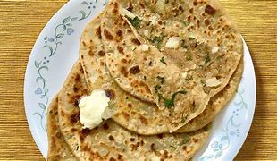 Image result for Aloo Paratha with Dahi