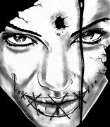 Image result for Broken Face Drawing