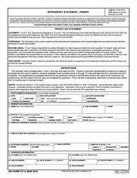 Image result for DD Form 137-7