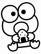 Image result for Keroppi Black and White with Bubble Letters