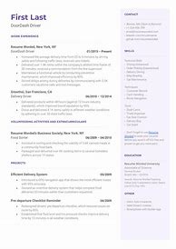 Image result for Delivery Resume