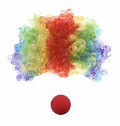 Image result for Clown Wig and Red Nose