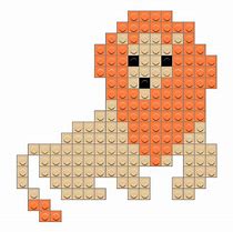 Image result for Pixel Art Lion Facile