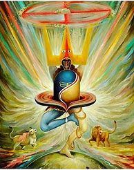 Image result for Shiv Shakti Painting