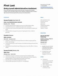 Image result for Admin Assistant Resume Template