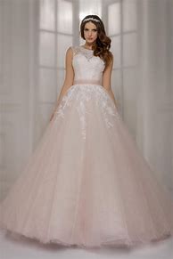 Image result for Light Pink Wedding Dress