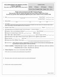 Image result for TDCJ Volunteer Application Form