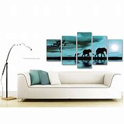 Image result for Extra Wide Canvas Teal Wall Art