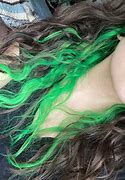 Image result for Brown and Neon Green Hair