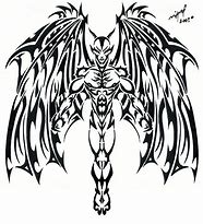 Image result for Demon with Wings Tattoo Sketch