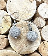 Image result for Silver Ball Earrings