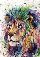 Image result for Rainbow Lion Art